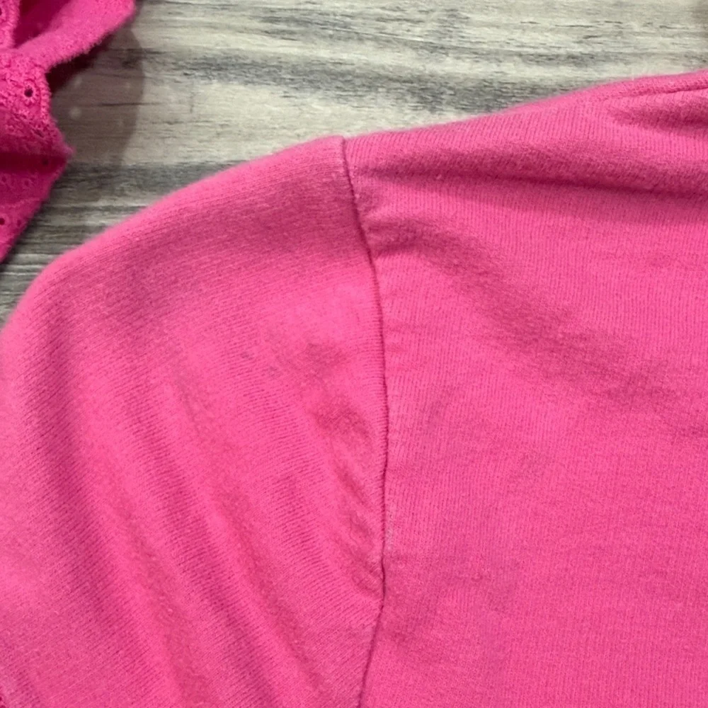 Girl’s Short Sleeve Pink Hoodie and Ruffle Sleeve Tee Set Size 10-12